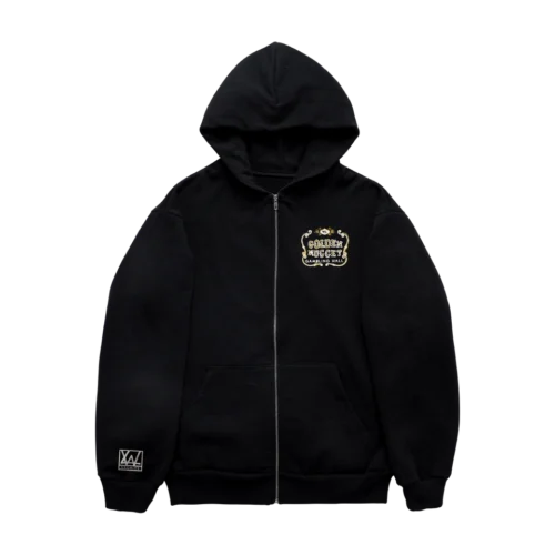 Warren Lotas Golden Nugget Zip Up Hoodie – Black