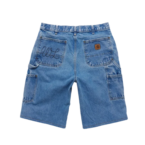 Serenity Vintage Carhartt Double Knee Shorts – Blue Denim/Black