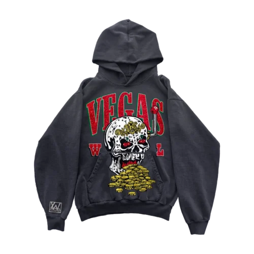 Warren Lotas Skull Slot Bling Bling Hoodie – Vintage Black