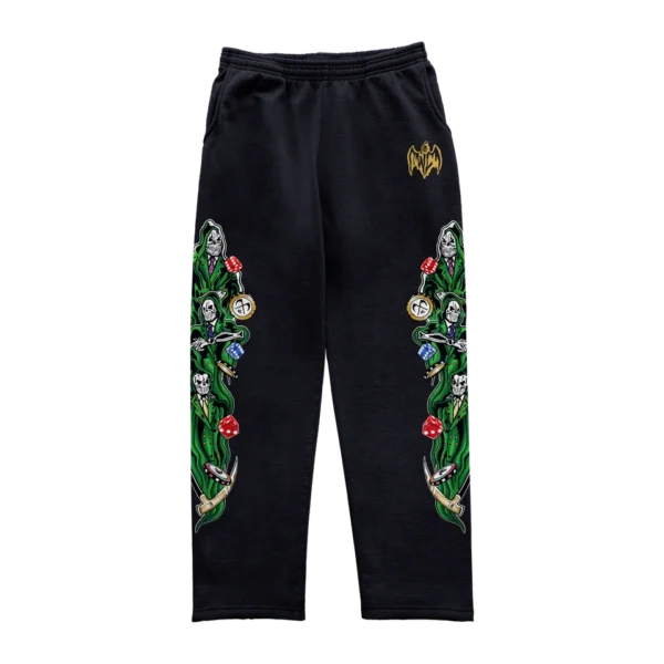 Three Reapers Dice and Chips Sweatpants – Black Warren Lotas Three Reapers Dice and Chips Sweatpants – Black