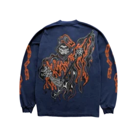 Warren Lotas Chain Reaper Long Sleeve T-Shirt – Navy