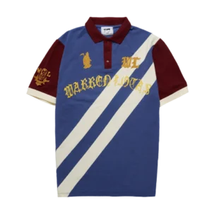 Warren Lotas Reaper Academy Polo – Blue/Cream/Burgundy
