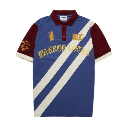 Warren Lotas Reaper Academy Polo – Blue/Cream/Burgundy